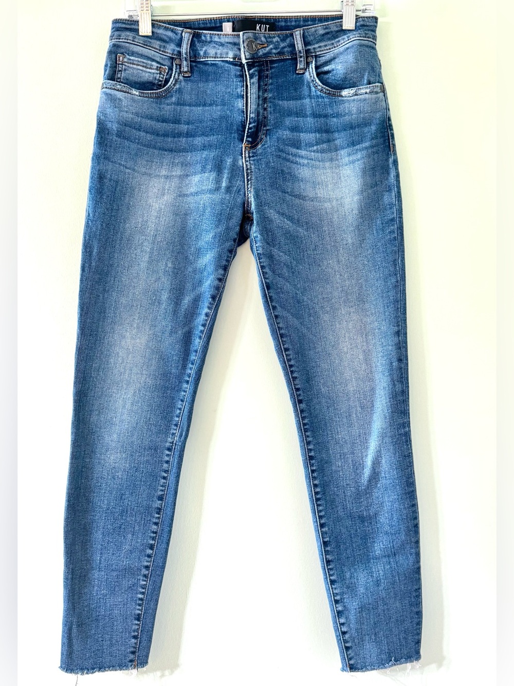 KUT From The Kloth Donna High Rise Raw Hem Skinny Jeans Size 6